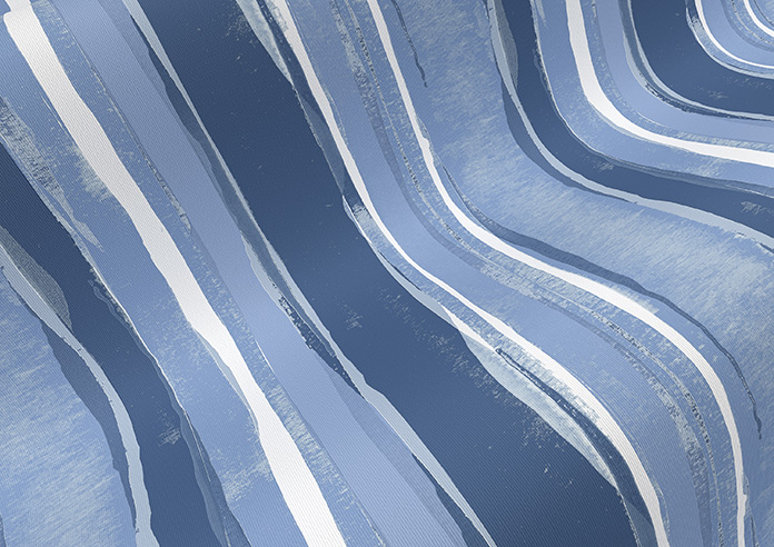 Waterfall Stripe, Royal - Roller Blind - Image 4